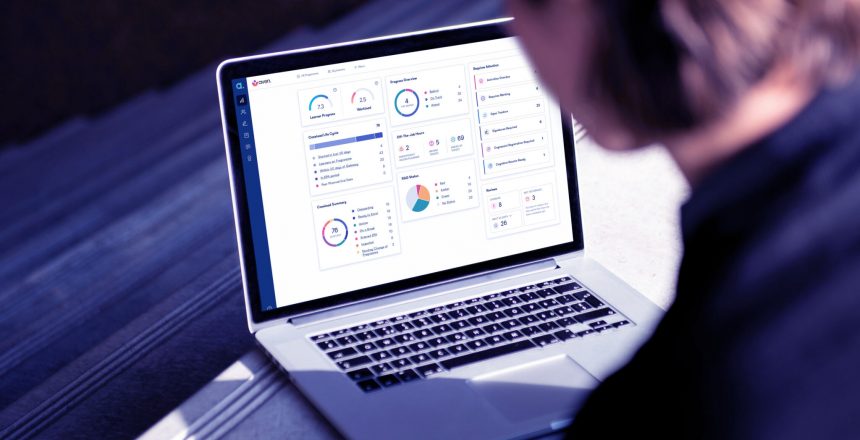 Aptem dashboard on a laptop