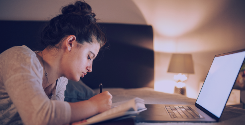 woman reading about testing for learning difficulties