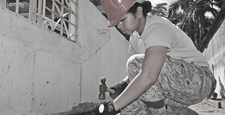 female construction worker